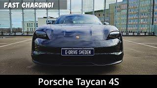 2023 Porsche Taycan 4S 571hp  Walkaround  Acceleration  Fly by  Range test  4K