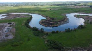 Село Троицкое Новохопёрский р-н с высоты птичьего полёта. Часть 1.  Качество 4К