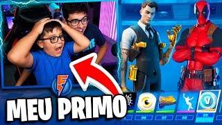 DEI O NOVO PASSE DE BATALHA PRO MEU PRIMINHO NO FORTNITE