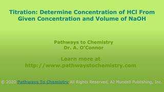 Titration  Determination of HCl Concentration