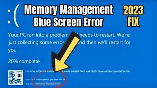 2023 FIX - Memory Management Blue Screen Error on Windows 1110