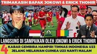 STY LANGSUNG SEMANGAT JOKOWI BAGAIKAN KABAR GEMBIRA JELANG INDONESIAU23 VS GUINEA PLAYOFF OLIMPIADE