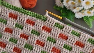 Wow..Very Easy 3D Super how to make eye catching crochet  Everyone who saw it loved it.Muhteşem