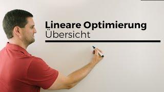 Lineare Optimierung Übersicht Ablauf Grundlagen Variablen Nebenbedingung Zielfunktion