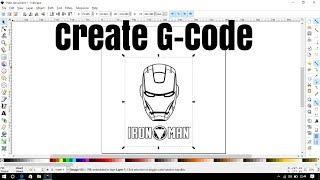 How create G-code using inkscape software