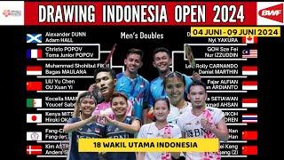 Hasil Drawing Indonesia Open 2024 18 Wakil Indonesia Drawing Ganda Putra Tidak Menguntungkan