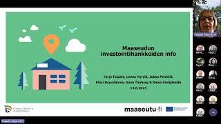 Maaseudun investointihankkeiden info 13.6.2023 tilaisuuden tallenne
