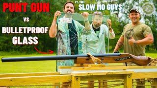 Punt Gun vs Bulletproof Glass 200000 FPS ft. The Slow Mo Guys