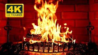  Cozy Fireplace 4K 12 HOURS. Fireplace with Crackling Fire Sounds. Fireplace Burning 4K