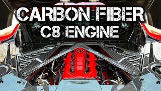 Carbon Fiber C8 CORVETTE ENGINE BAY w X Brace