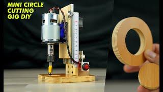 How to make a MINI Circle Cutting Jig - PERFET CIRCLE  very LOW LOW COST