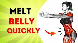 How to LOSE BELLY FAT in 7 days Belly waist & abs  30 minute STANDING Workout  100% GUARANTEED