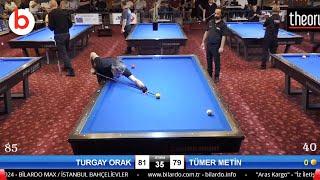 TÜMER METİN vs TURGAY ORAK  22.BİLARDOMAX BALABAN-THEORY HANDICAP 3 Cushion Billiards LEAGUE