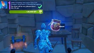 Collect Grimbles’ love potion from Fort Crumpet Coral Cove or Stealthy Stronghold 1 - Fortnite