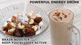 Dry Fruit Milkshake Recipe  Powerful Energy Drink To Stay Long Active & Brain Booster  Milk Shakes