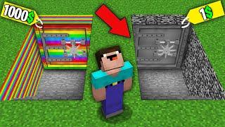 Minecraft NOOB vs PRO NOOB BOUGHT RAINBOW BUNKER FOR 1000$ VS BEDROCK BUNKER FOR 1$ 100% trolling