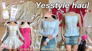 ⋆.˚$150+ HUGE YESSTYLE try-on HAUL🩰𐙚˙⋆.coquette cottagecore *Pinterest inspired*10+items