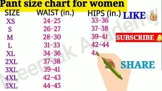 Womens Pant Size Chart  Womans Jeans Size Chart  Shopping  Pant Size #sizechart #justremember