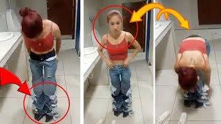 Caught with her pants down- Shoplifter is spotted wearing NINE pairs of jeans at the same time