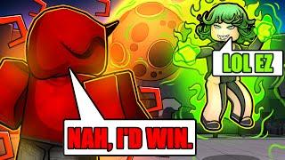 I Used DEATH COUNTER Against TATSUMAKI ULTIMATE SPAMMERS... Roblox The Strongest Battlegrounds