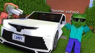 Monster School  RACING CAR CHALLENGE - Minecraft Animation