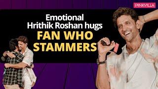 #hrithikroshan hugs a fan who shares his stammering story  Fan Q&A  #koimilgaya  #rakeshroshan