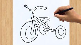 How to Draw a Tricycle Drawing Easy Step by Step