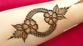 Very beautiful stylish front hand mehndi design  Arabic mehndi design  mehndi design  Mehndi .