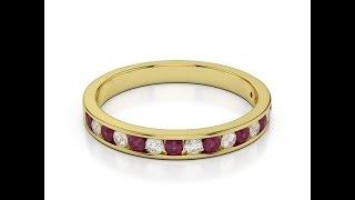 AGnSons YGold Ruby Eternity Ring 1090