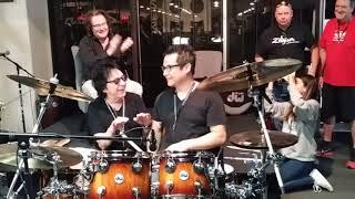 FORMER KISS DRUMMER PETER CRISS GIVES DRUM LESSONS.