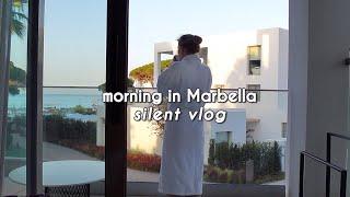 silent vlog morning in Marbella Spain  beach vacation aesthetic