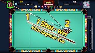 New Golden Break 9 Ball Pool 1 Shot=Win 100% With Beginner Cue - 8 Ball Pool Low Level Players Shots