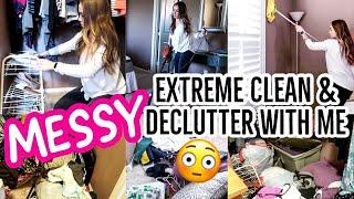 EXTREME CLEAN WITH ME 2019  CLEANING MOTIVATION DECLUTTERING & ORGANIZING  CLOSET CLEAN OUT