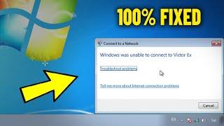 Windows was unable to connect to Wifi in Windows 7 - How To Fix cant connect a Network Wireless 