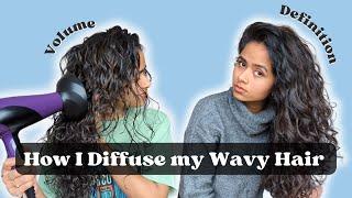 How to diffuse wavy hair without frizz and with volume