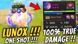 LUNOX IMMORTAL FULL STACKS  CRAZY ONE SHOT DAMAGE  MAGIC CHESS MOBILE LEGENDS