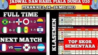 Jadwal dan hasil piala dunia U20 2023 - Uruguay vs Inggris - Klasemen Grup Piala Dunia U20 2023