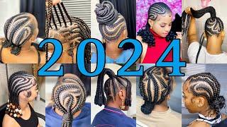 2024 New & Latest Cornrow Braids Hairstyles For Black Women  Cute #braidshairstyles