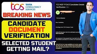 TCS Candidate Document Upload Mail  Selected candidate Getting Mail ?