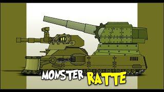 How To Draw Monster RATTE With Combat Tube  HomeAnimations - Cartoons About Tanks