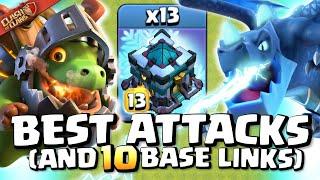 BEST TH13 Attacks used by PRO PLAYERS and TH13 BASE LINKS to WIN TH13 CML FINALS Clash of Clans