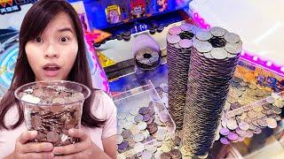 1000 COINS PUSHER CHALLENGE【Catch A Toy 家庭頻道】【Arcade Game】