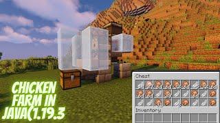 Easy Auto Cooked Chicken Farm Minecraft 1.19.3 - Tutorial