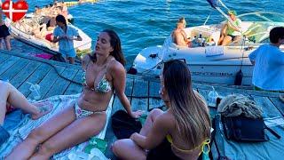 HOT DAY  Kalvebod Brygge Harbor Beach  Copenhagen Denmark  Beach Walk  Bikini Beach 2024