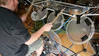 Cheapest drumset in the world - drying rack. Amazing Sound Priceless? Wäscheständerschlagzeug.