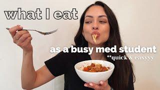 What I Eat In A Day As A Busy Medical Student *realistic quick & easy