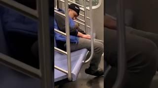 Rat walking on man in subway  #newyork #subway #metro #rats #funny