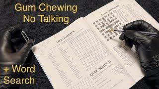 ASMR Word Search While Chewing Bubble Gum No Talking