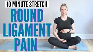 10 Minute Prenatal Stretch for Round Ligament Pain Pelvic Pain