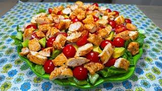 Потрясающий Салат с Курицей Авокадо и Овощами Рецепт Который Вы Полюбите